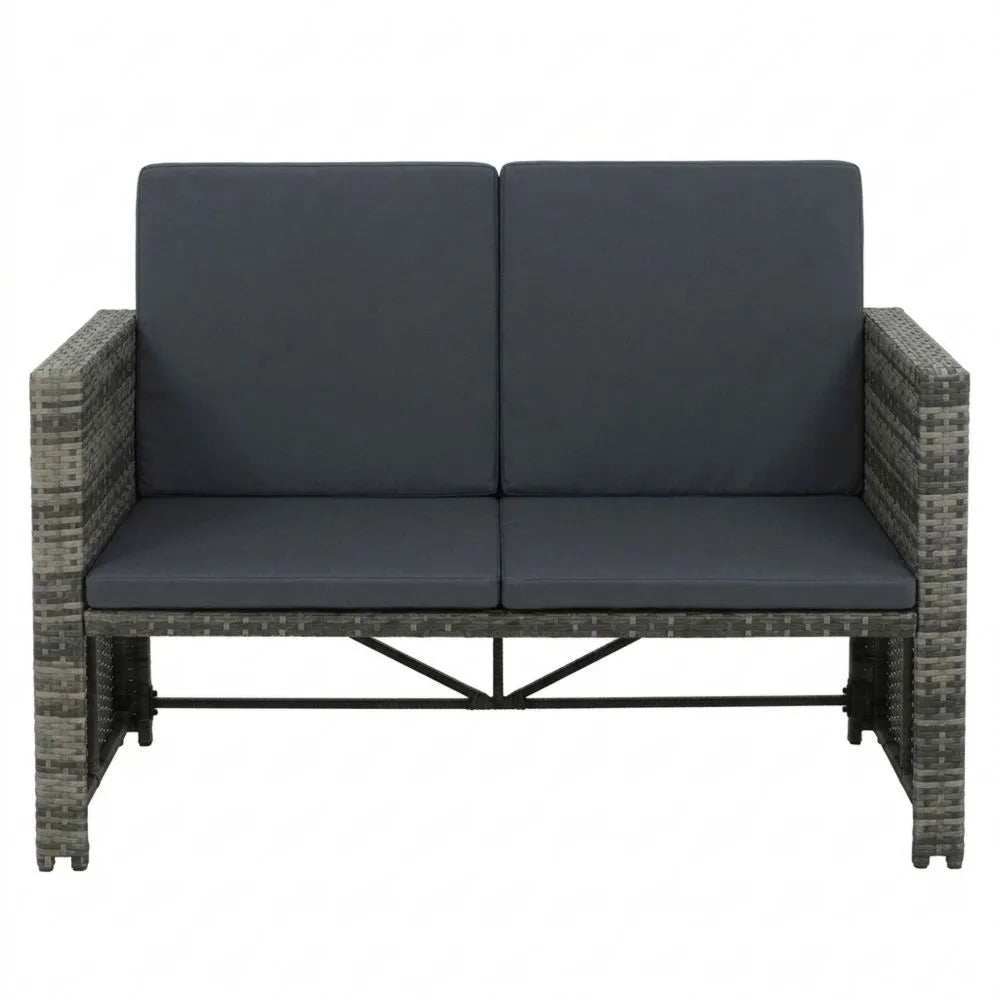 Gartensofa mit Stauraum und Liegefunktion für Balkon