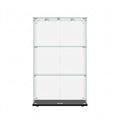 Moderne Glasvitrine mit LED-Beleuchtung, 3 Ebenen, Schwarz