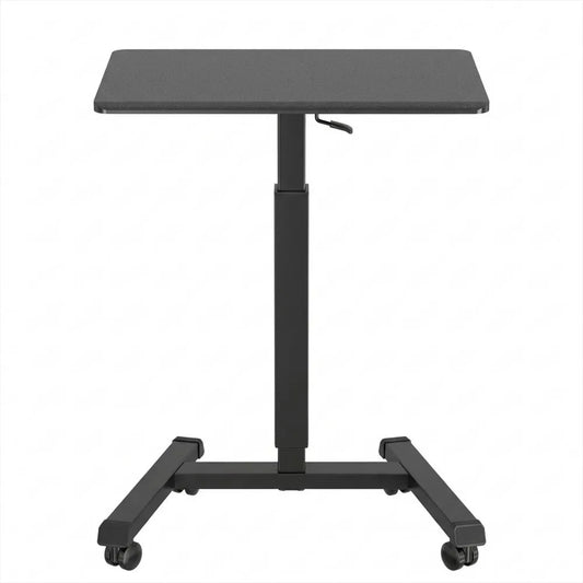 Verstellbarer Stehpult mit Rollen, Überbett-Tisch für Wohnzimmer, Schwarz